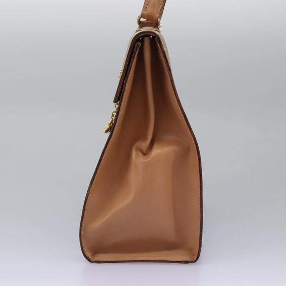 CELINE Macadam Canvas Hand Bag Pvc Leather Brown Gold - Picture 4 of 13